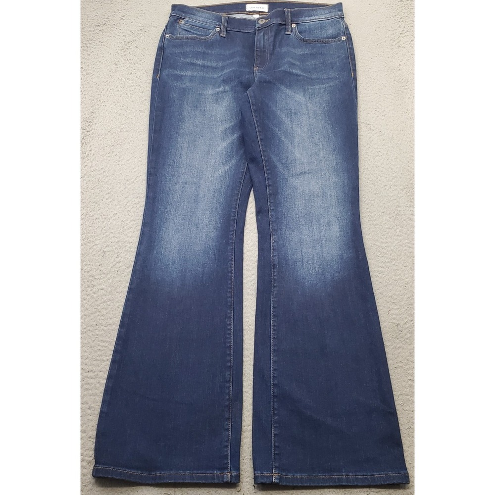 Lila Ryan Bootcut Jeans Womens 31 Blue Denim Faded Stretch 5 Pocket Streetwear
